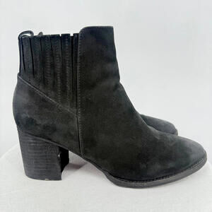 Women's Blondo Waterproof Leather Heeled Boots Black Shoes 9